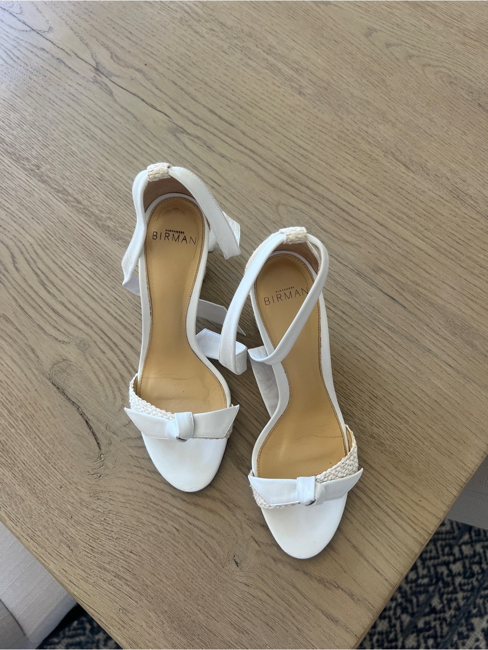 White Alexandre Birman Block Heel Clarita
